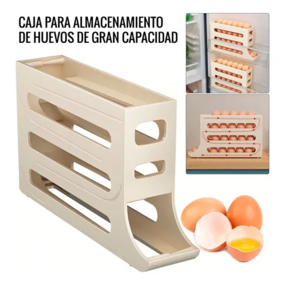 Dispensador de huevos EggRoll™ | Frescura y orden en cada huevo