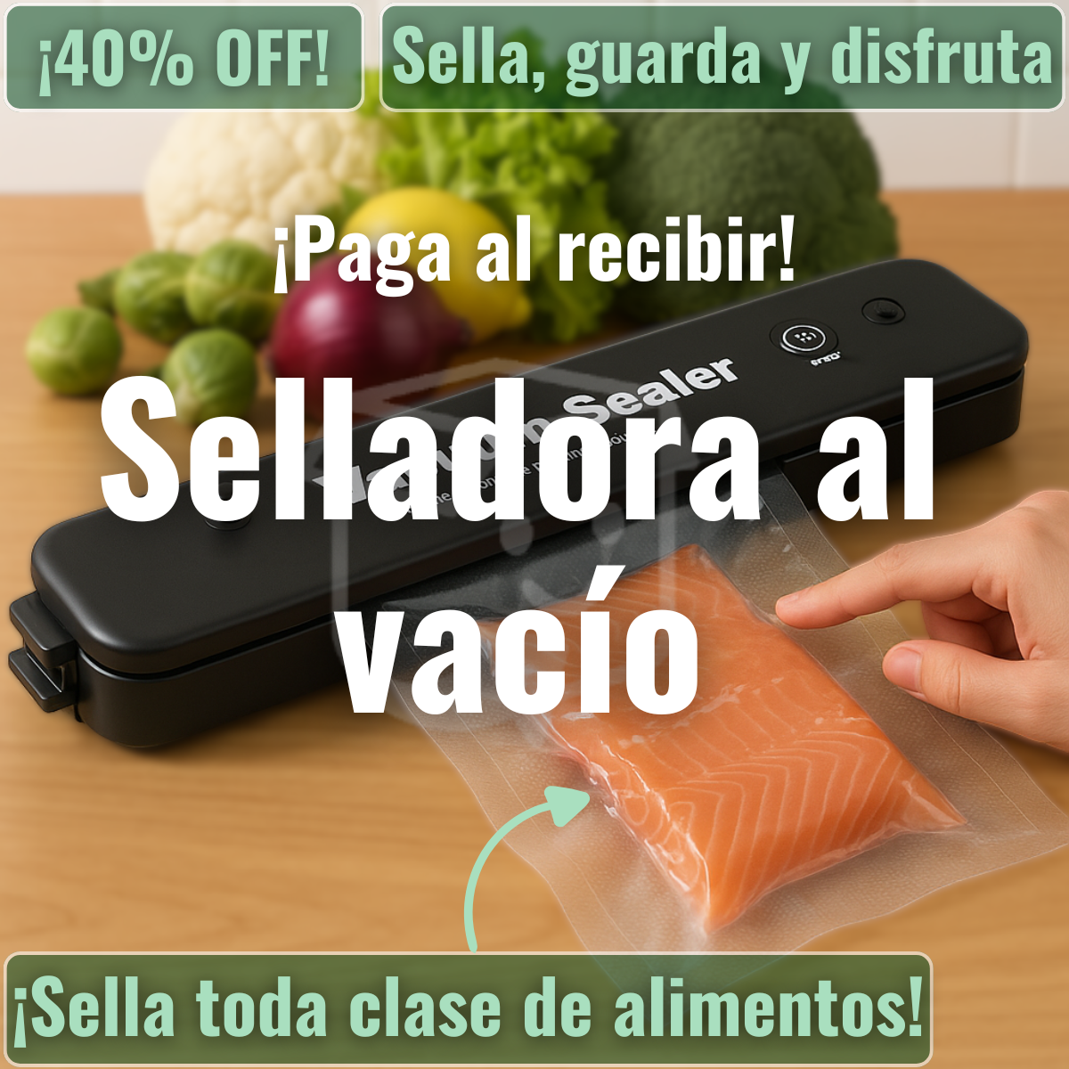 Maquina selladora FreshLock™ | Frescura que dura.