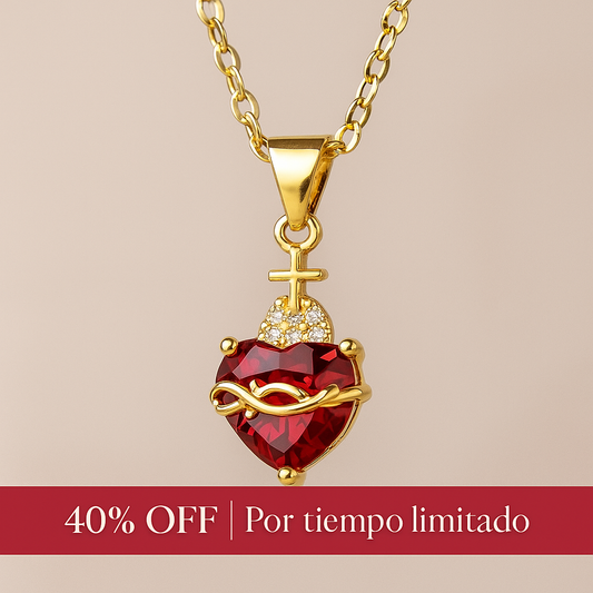 Collar Sagrado Corazon Rojo