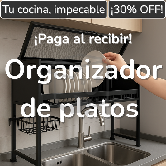 Organizador de platos DryBox™ | Orden elegante, cocina limpia
